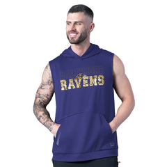 Baltimore Ravens MSX by Michael Strahan Tri-Blend Rebound Sleeveless Hoodie