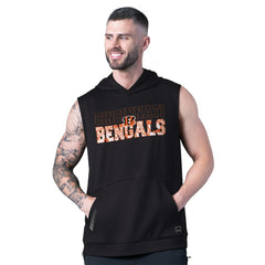 Cincinnati Bengals MSX by Michael Strahan Tri-Blend Rebound Sleeveless Hoodie
