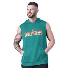 Miami Dolphins MSX by Michael Strahan Tri-Blend Rebound Sleeveless Hoodie