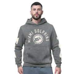Miami Dolphins Starter Handoff Vintage Logo Fleece Hoodie Sweatshirt