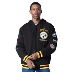 Pittsburgh Steelers G-III Sports by Carl Banks Power Forward Commemorative Full-Zip Hooded Jacket