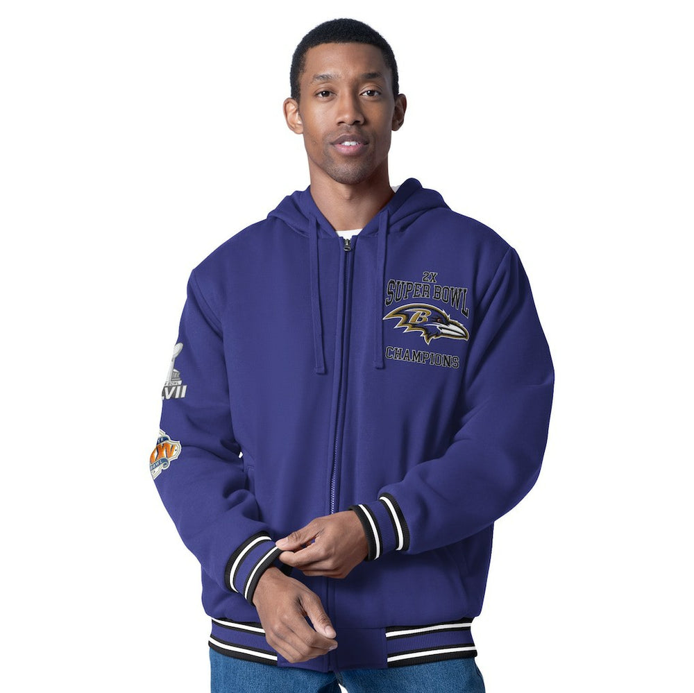 Baltimore Ravens G-III Sports by Carl Banks Power Forward Commemorative Full-Zip Hooded Jacket