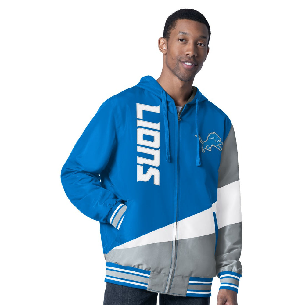 Detroit Lions G-III Sports by Carl Banks Dual Threat Reversable Full-Zip Hooded Jacket