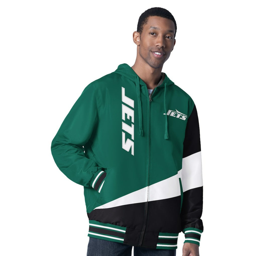 New York Jets G-III Sports by Carl Banks Dual Threat Reversable Full-Zip Hooded Jacket