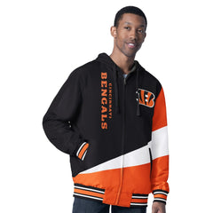 Cincinnati Bengals G-III Sports by Carl Banks Dual Threat Reversable Full-Zip Hooded Jacket