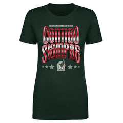Mexico National Team 500 Level Women's Contigo Siempre Vintage T-Shirt Green