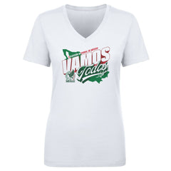 Mexico National Team 500 Level Women's Vamos Todos Country V-Neck T-Shirt White
