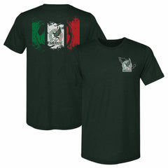 Mexico National Team 500 Level Grunge Flag Premium Tri-Blend T-Shirt Dark Green