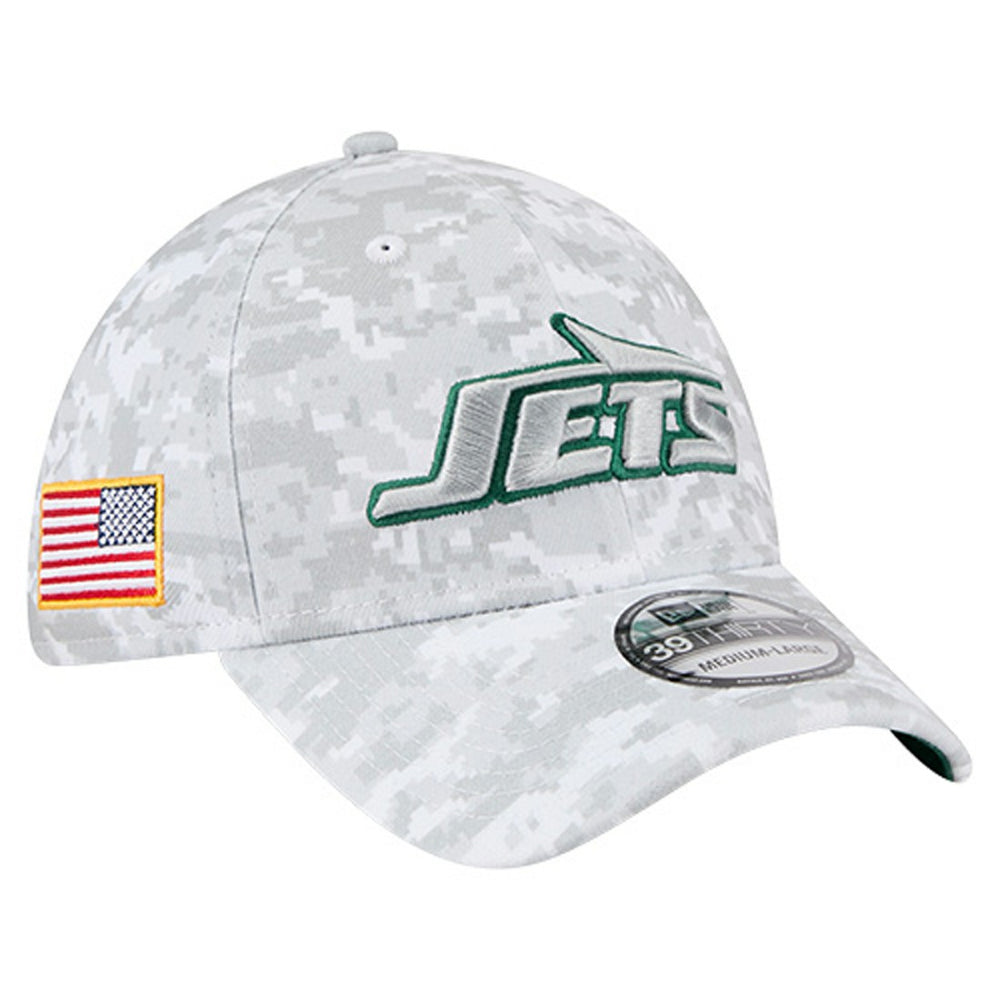 New York Jets New Era 2025 Salute to Service Digital Camo Fan Pack 39THIRTY Flex Hat