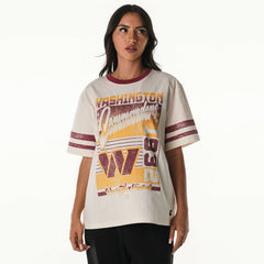 Washington Commanders The Wild Collective Women's Vintage Drop Shoulder Oversized Boyfriend T-Shirt
