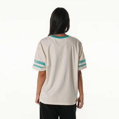 Miami Dolphins The Wild Collective Women's Vintage Drop Shoulder Oversized Boyfriend T-Shirt