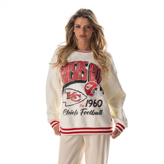 Kansas City Chiefs The Wild Collective Women's Oversized Vintage French Terry Sweatshirt