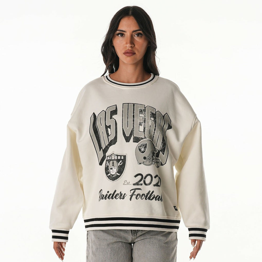Las Vegas Raiders The Wild Collective Women's Oversized Vintage French Terry Sweatshirt