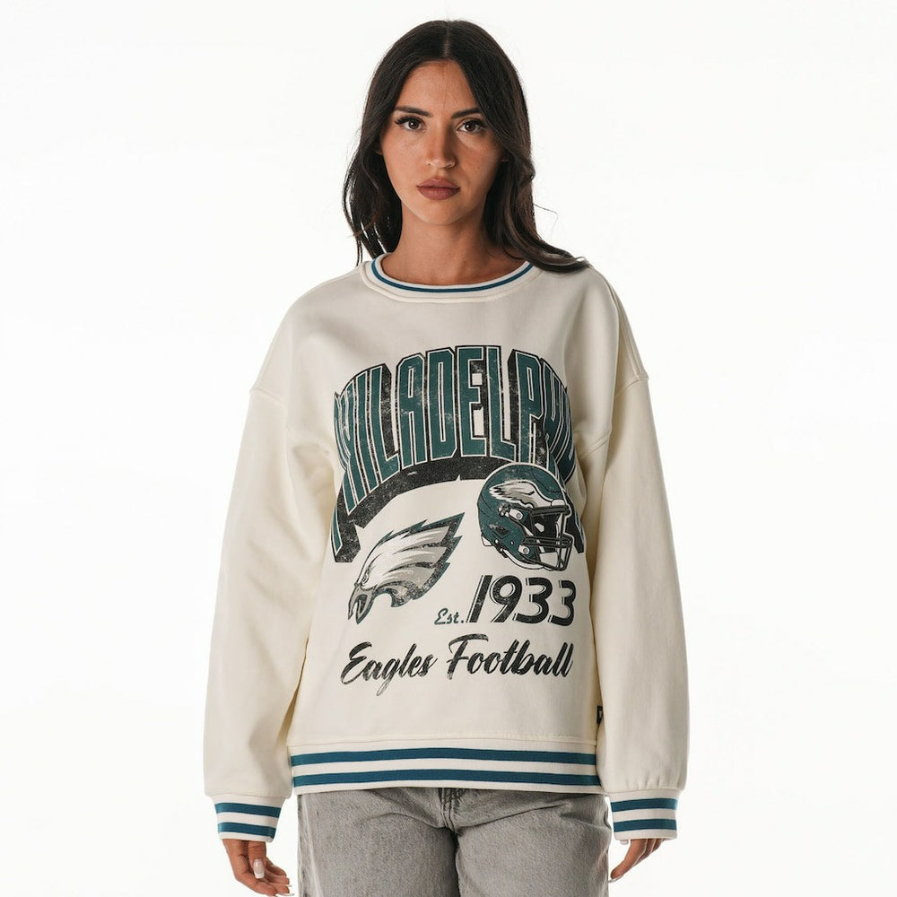 Philadelphia Eagles The Wild Collective Women's Oversized Vintage French Terry Sweatshirt