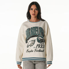 Philadelphia Eagles The Wild Collective Women's Oversized Vintage French Terry Sweatshirt