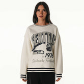 Seattle Seahawks The Wild Collective Women's Oversized Vintage French Terry Sweatshirt