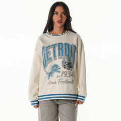 Detroit Lions The Wild Collective Women's Oversized Vintage French Terry Sweatshirt