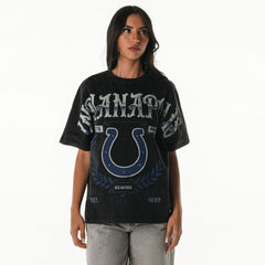 Indianapolis Colts The Wild Collective Women's Laurel Premium Baggy Dolman T-Shirt