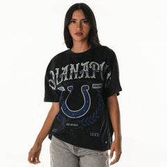 Indianapolis Colts The Wild Collective Women's Laurel Premium Baggy Dolman T-Shirt