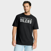 Edmonton Oilers Fanatics Play Distressed Wordmark Stadium Slub T-Shirt Outlet