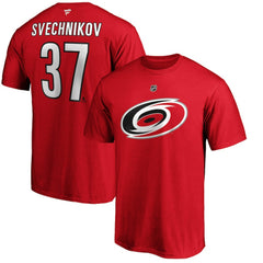 Andrei Svechnikov Carolina Hurricanes Fanatics Authentic Stack Name & Number T-Shirt Discount