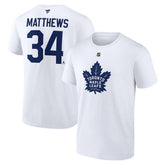 Auston Matthews Toronto Maple Leafs Fanatics Authentic Stack Name & Number T-Shirt On Sale