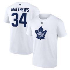 Auston Matthews Toronto Maple Leafs Fanatics Authentic Stack Name & Number T-Shirt On Sale