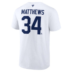 Auston Matthews Toronto Maple Leafs Fanatics Authentic Stack Name & Number T-Shirt On Sale