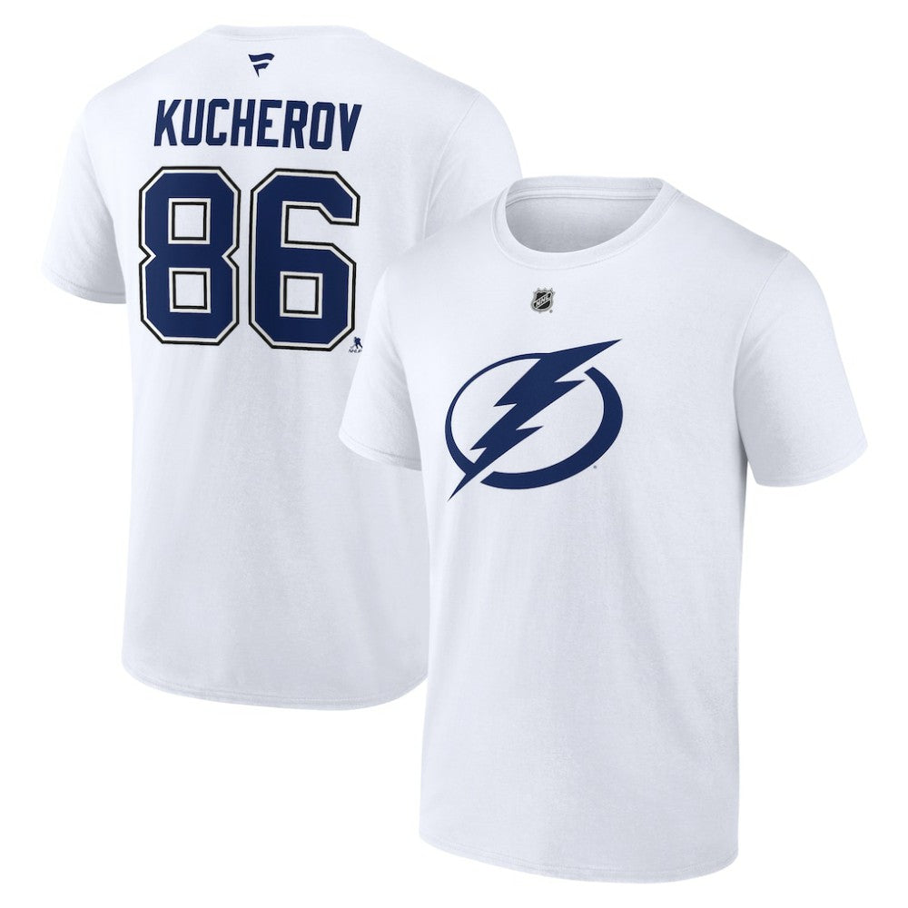 Nikita Kucherov Tampa Bay Lightning Fanatics Authentic Stack Name & Number T-Shirt Sale