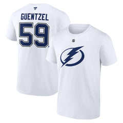 Jake Guentzel Tampa Bay Lightning Fanatics Authentic Stack Name & Number T-Shirt Discount