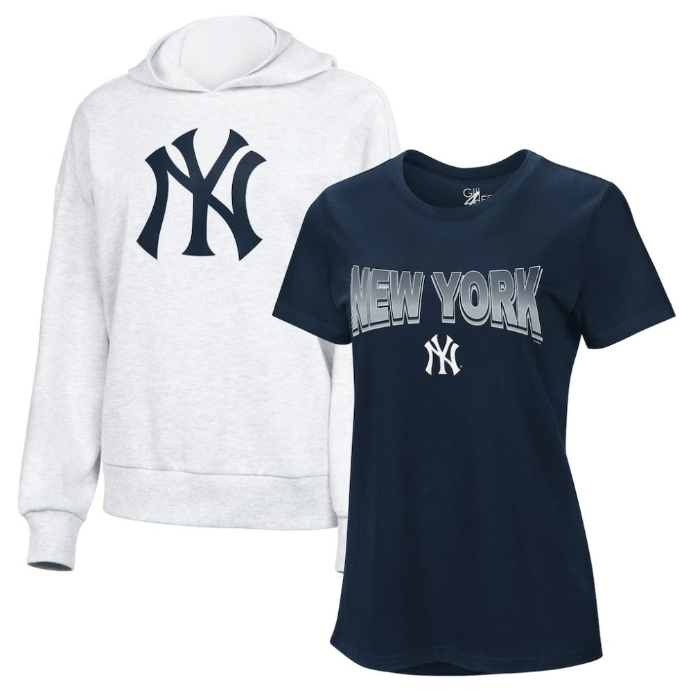 New York Yankees G-III 4Her by Carl Banks Women's T-Shirt and Hoodie Combo Pack | MLB New
