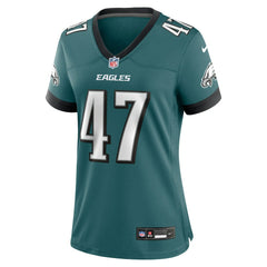 Charley Hughlett Philadelphia Eagles Women's Team Game Jersey - Midnight Green