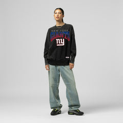New York Giants Mitchell & Ness Women's Delineate Mineral Wash Crewneck Sweatshirt