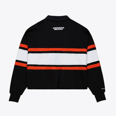 Chicago Bears Mitchell & Ness Women's Cropped Long Sleeve Rugby Polo
