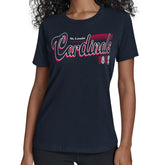 St. Louis Cardinals Starter Women's Groovy Script Team Fitted T-Shirt | MLB On Sale