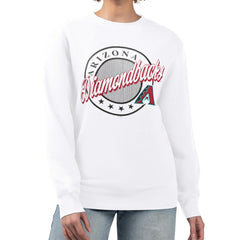 Arizona Diamondbacks G-III 4Her by Carl Banks Women's Pinstripe Circle Team Fleece Pullover Sweatshirt | MLB For sale
