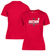 Alexander Ovechkin Washington Capitals Levelwear Women's NHL All-Time Leading Goal Scorer Milestone Name & Number Maddox T-Shirt Sale