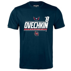 Alexander Ovechkin Washington Capitals Levelwear NHL All-Time Leading Goal Scorer Milestone Name & Number Richmond T-Shirt Discount
