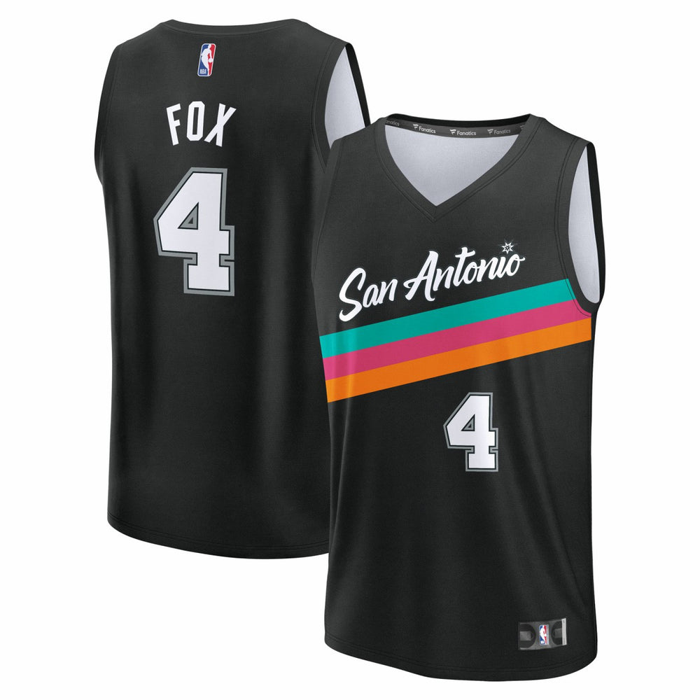 De'Aaron Fox San Antonio Spurs 2025/26 City Edition Fast Break Jersey - Black