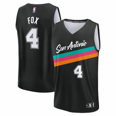 De'Aaron Fox San Antonio Spurs 2025/26 City Edition Fast Break Jersey - Black