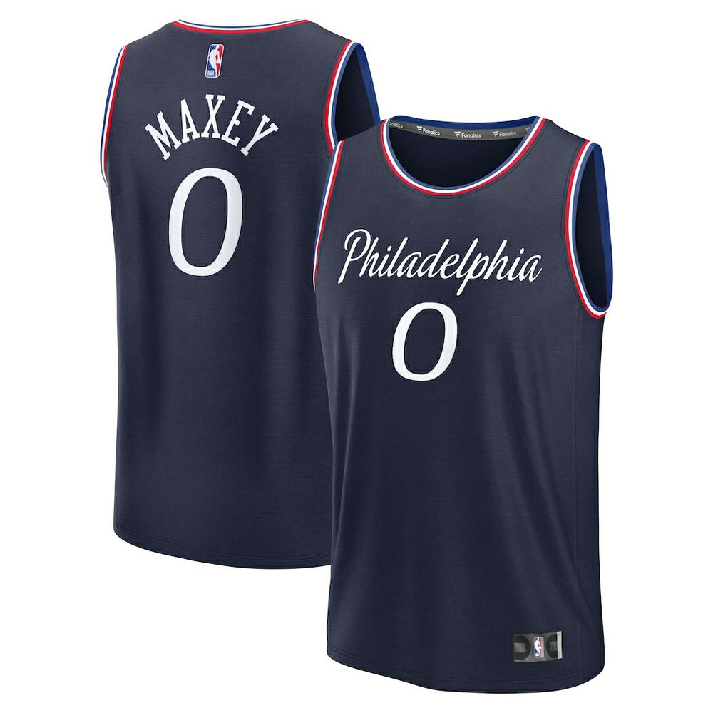 Tyrese Maxey Philadelphia 76ers Youth 2025/26 City Edition Fast Break Jersey For Sale