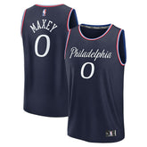 Tyrese Maxey Philadelphia 76ers Youth 2025/26 City Edition Fast Break Jersey For Sale