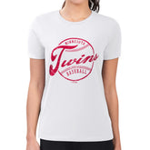 Minnesota Twins G-III 4Her by Carl Banks Women's Super-Slim Fit Lightweight Distressed Baseball Team T-Shirt | MLB US