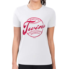 Minnesota Twins G-III 4Her by Carl Banks Women's Super-Slim Fit Lightweight Distressed Baseball Team T-Shirt | MLB US