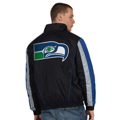 Seattle Seahawks Starter Thursday Night Gridiron Vintage Logo Half-Zip Jacket