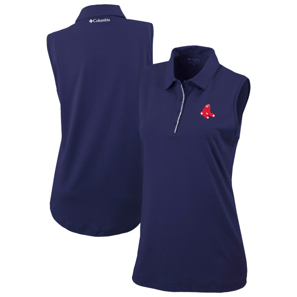 Boston Red Sox Columbia Women's Tend The Ball Sleeveless Polo | MLB Shop