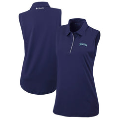 Seattle Mariners Columbia Women's Tend The Ball Sleeveless Polo | MLB Outlet