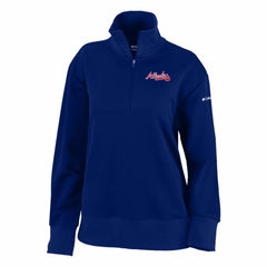 Atlanta Braves Columbia Women's Birchwood Hills Quarter-Zip Pullover | MLB Outlet