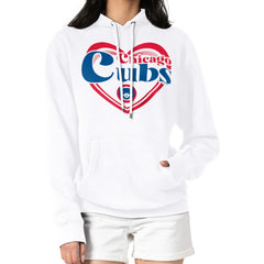Chicago Cubs G-III 4Her by Carl Banks Women's Double Heart Fleece Pullover Hoodie | MLB Discount