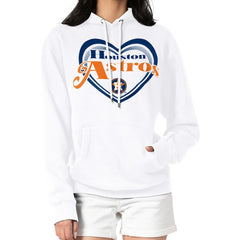 Houston Astros G-III 4Her by Carl Banks Women's Double Heart Fleece Pullover Hoodie | MLB On Sale